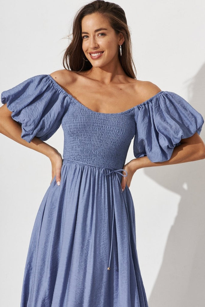 Chestery Midi Dress In Dark Blue - St Frock (Dev)