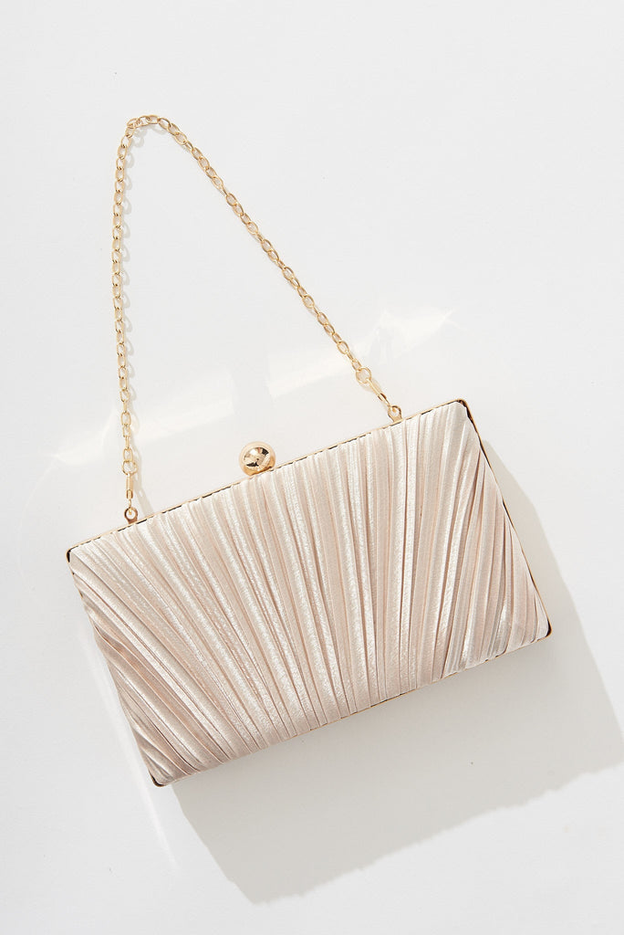 August + Delilah Amina Clutch Bag In Gold - St Frock (Dev)