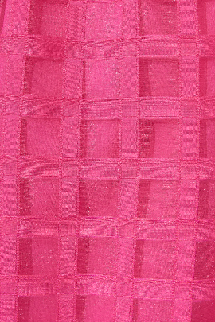 Destine Midi Dress In Pink Organza - fabric