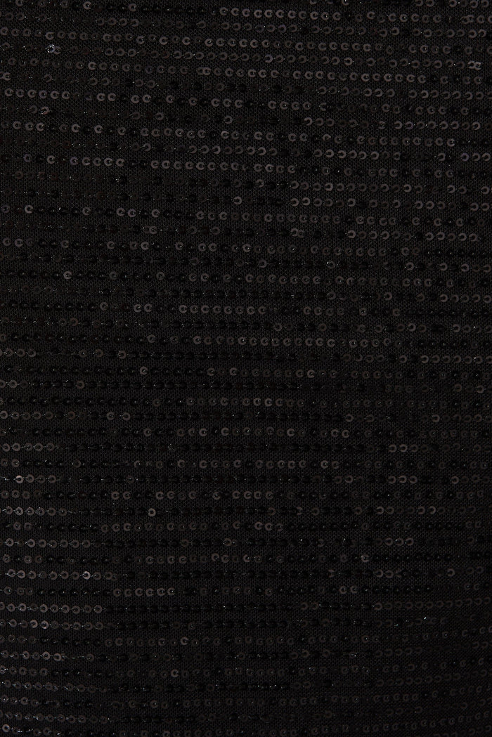 Confetti Midi Dress In Black Sequin - fabric