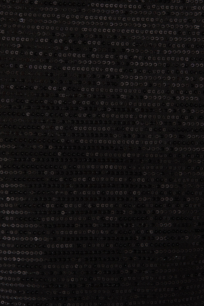 Confetti Midi Dress In Black Sequin - fabric
