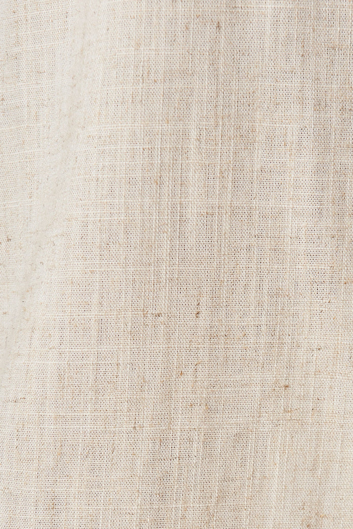 Marley Pant In Beige Linen Blend - fabric