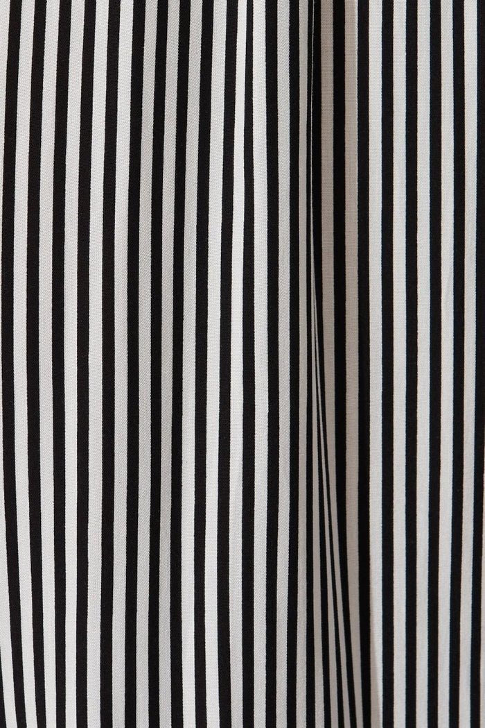 Candie Midi Dress In White With Black Stripe - St Frock (Dev)