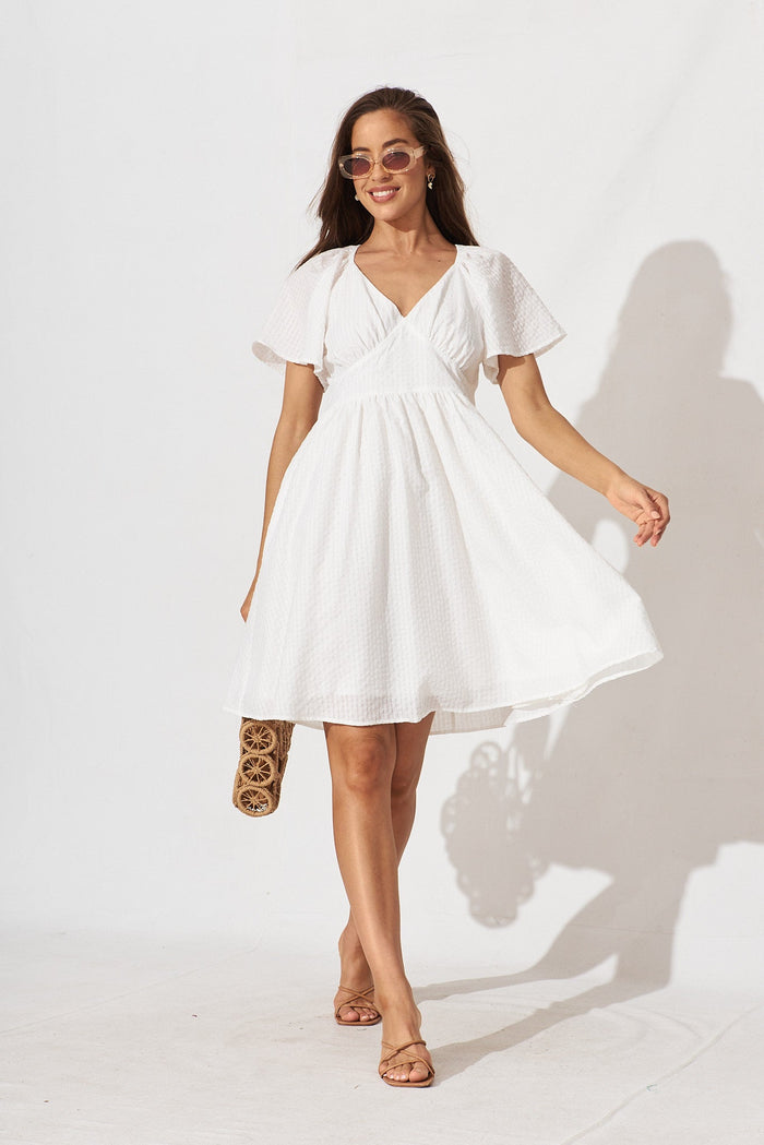 Amalee Dress In White - full length