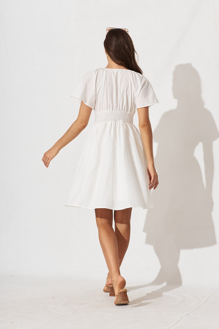 Amalee Dress In White - back