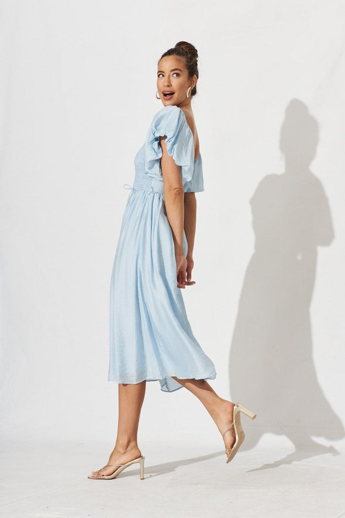 Chestery Midi Dress In Light Blue - St Frock (Dev)