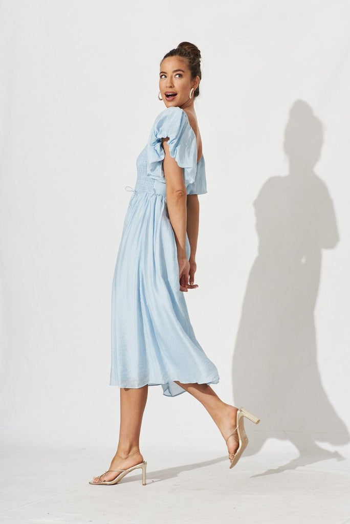 Chestery Midi Dress In Light Blue - St Frock (Dev)