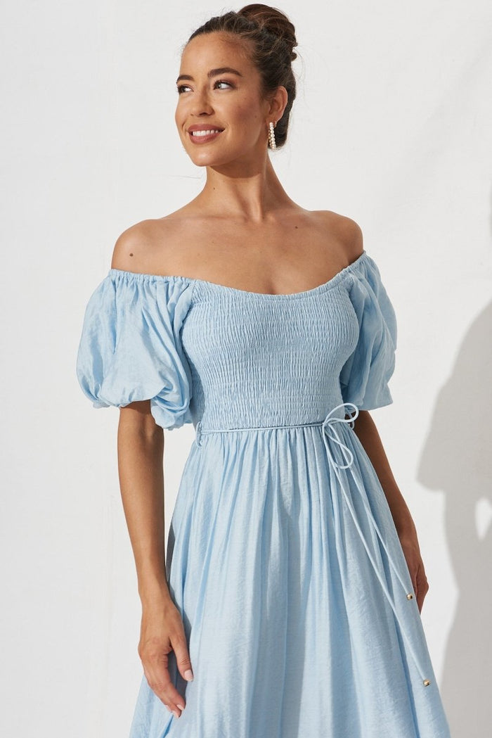 Chestery Midi Dress In Light Blue - St Frock (Dev)