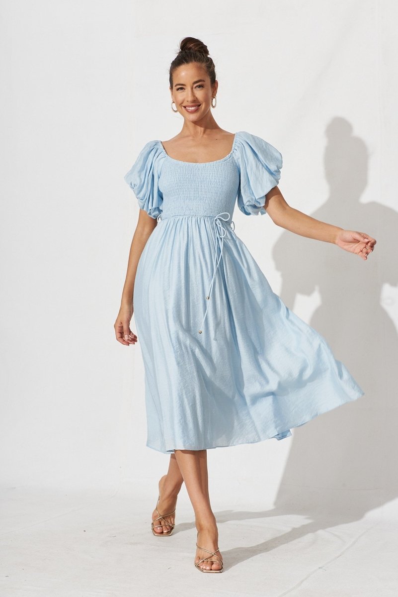 Chestery Midi Dress In Light Blue - St Frock (Dev)