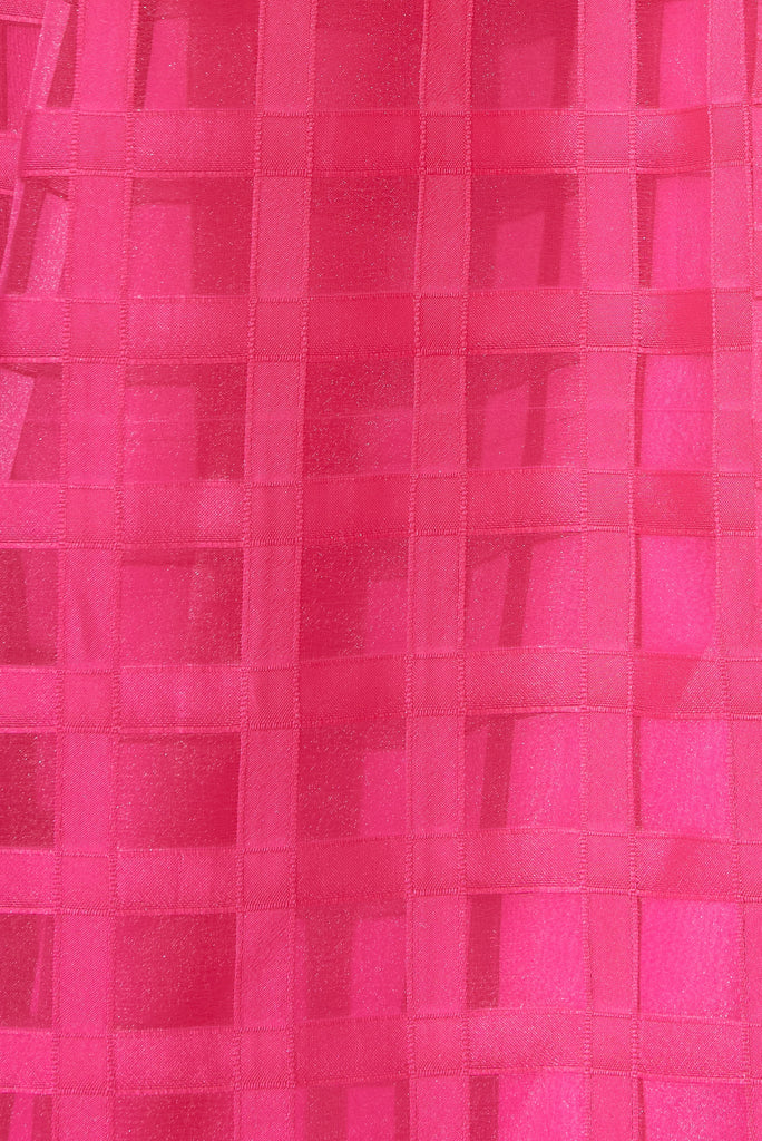 Partie Midi Dress In Hot Pink Organza - fabric