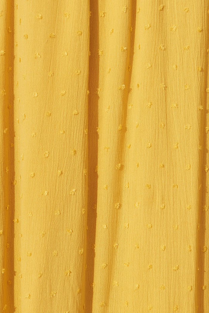 Lost Paradise Maxi Dress In Mustard Swiss Dot - fabric