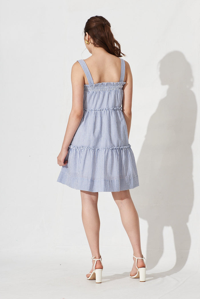 Acerra Dress In Navy Stripe - St Frock (Dev)