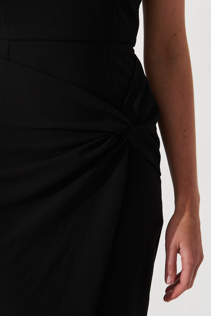 Amandy Midi Dress In Black - detail