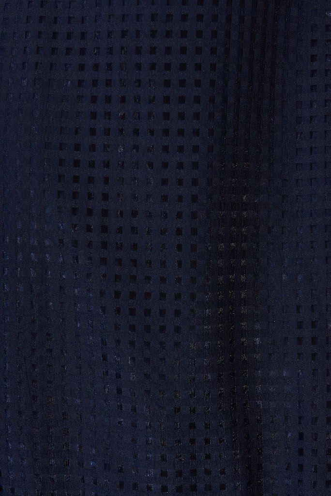 Giulana Midi Dress In Navy Organza - fabric