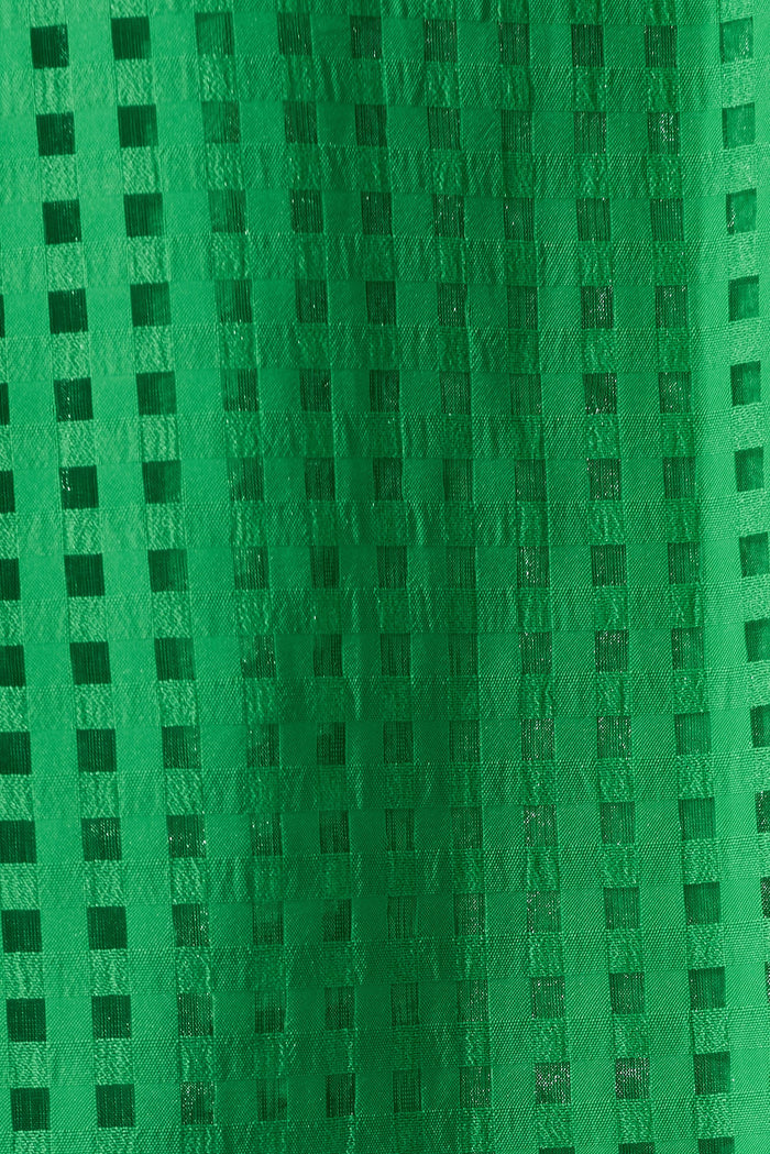 Partie Midi Dress In Green Organza - fabric