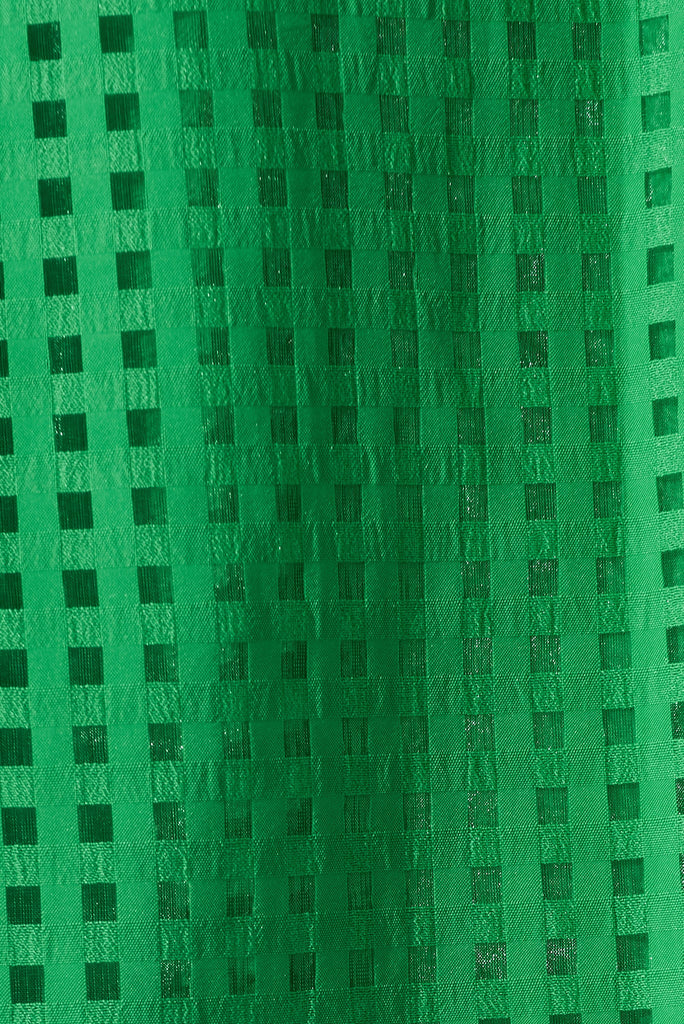 Partie Midi Dress In Green Organza - fabric