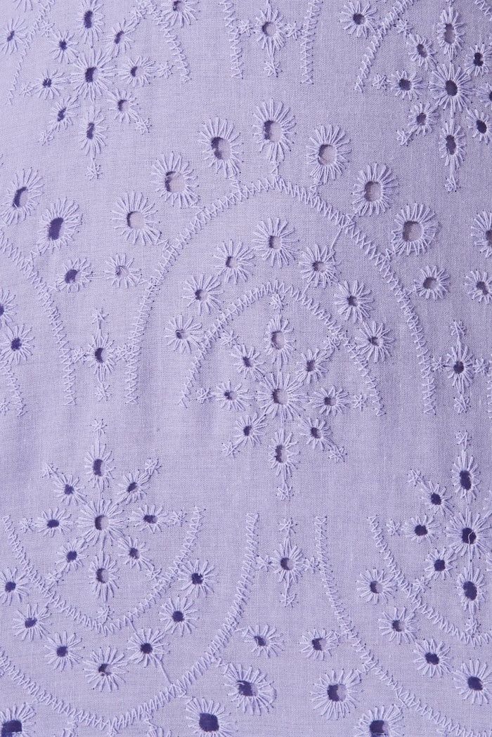 Charm Midi Dress In Lilac Cotton Broderie - St Frock (Dev)
