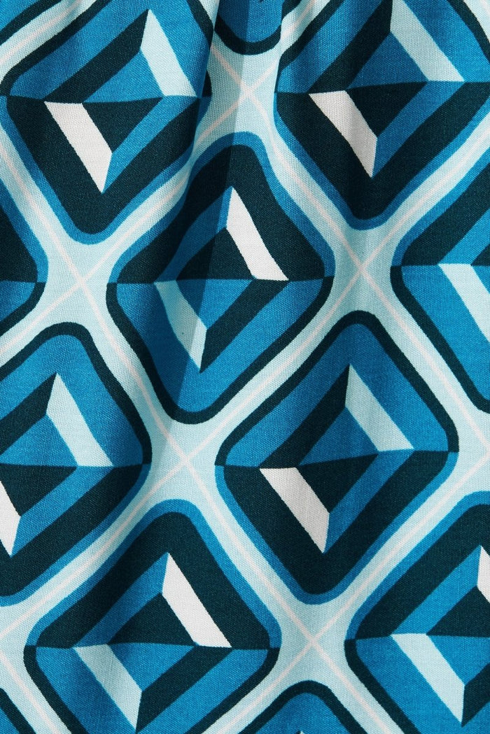 Caitlyn Maxi Dress In Teal Geometric Print - St Frock (Dev)