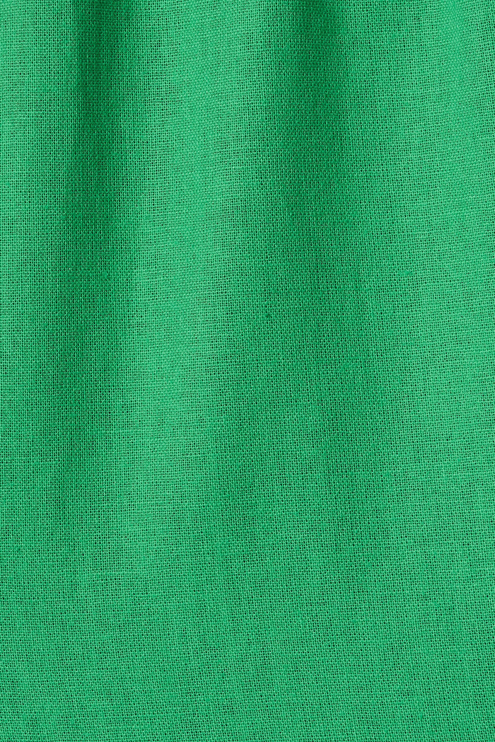 Jazzy Smock Dress In Green Cotton - fabric