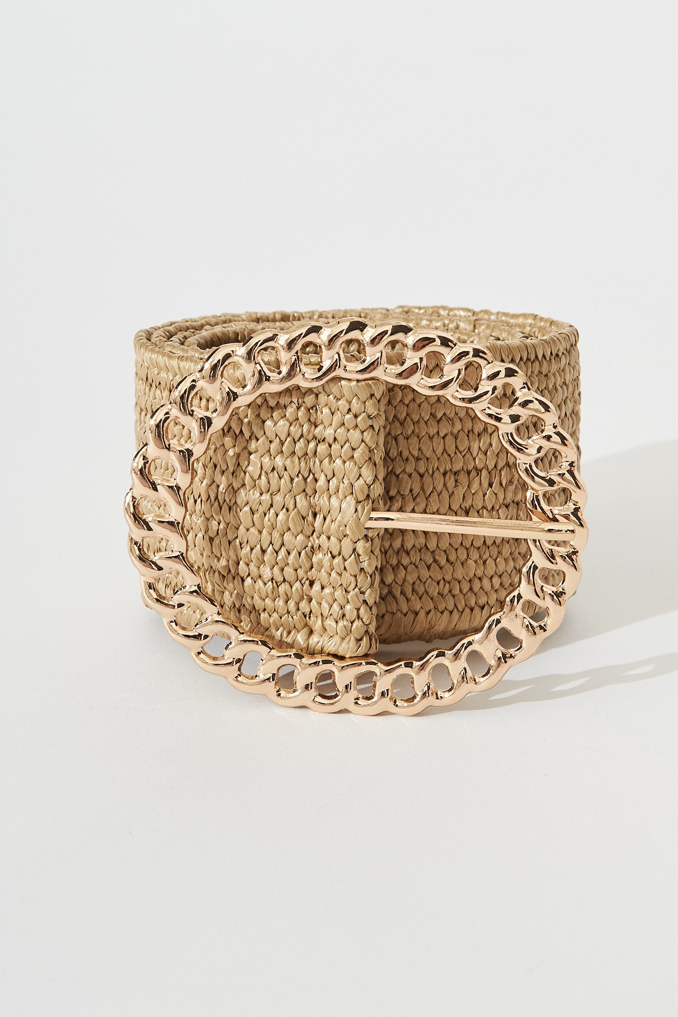 August + Delilah Tary Stretch Belt In Light Brown - front