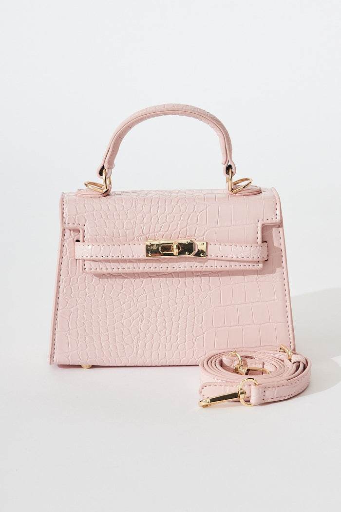 August + Delilah Partis Sling Bag In Pink Textured - St Frock (Dev)