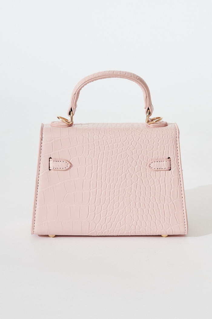 August + Delilah Partis Sling Bag In Pink Textured - St Frock (Dev)