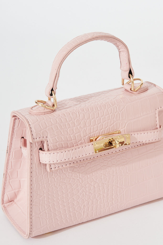 August + Delilah Partis Sling Bag In Pink Textured - St Frock (Dev)