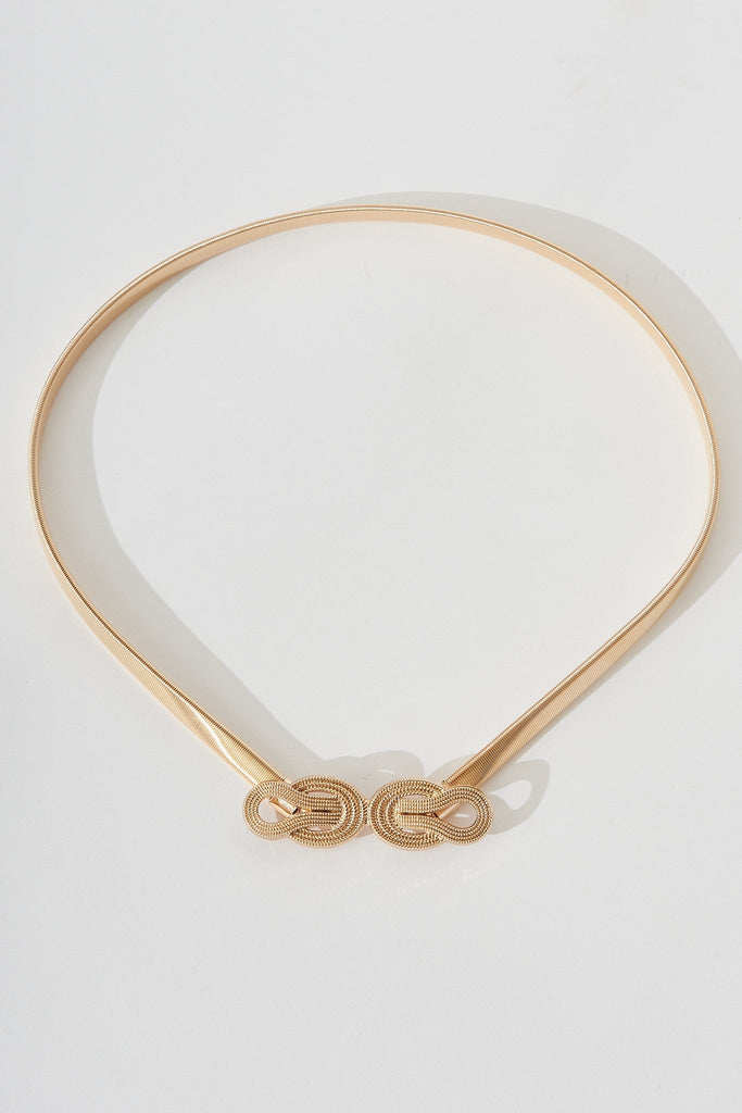 August + Delilah Lanina Belt In Gold - front