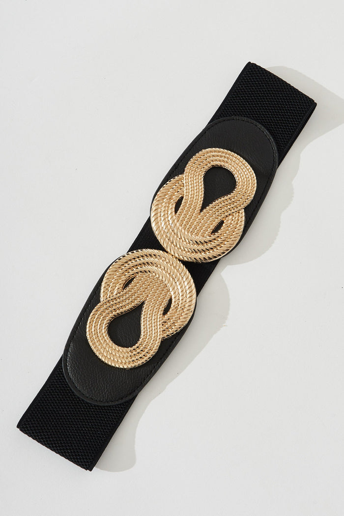 August + Delilah Callia Stretch Belt In Black - St Frock (Dev)