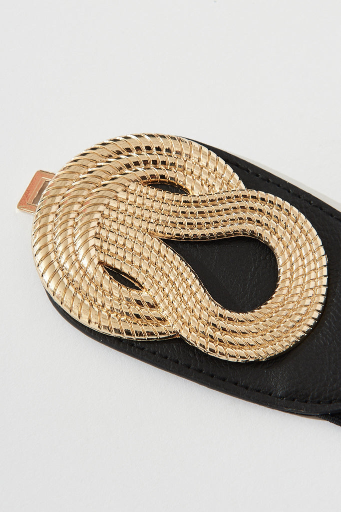 August + Delilah Callia Stretch Belt In Black - St Frock (Dev)