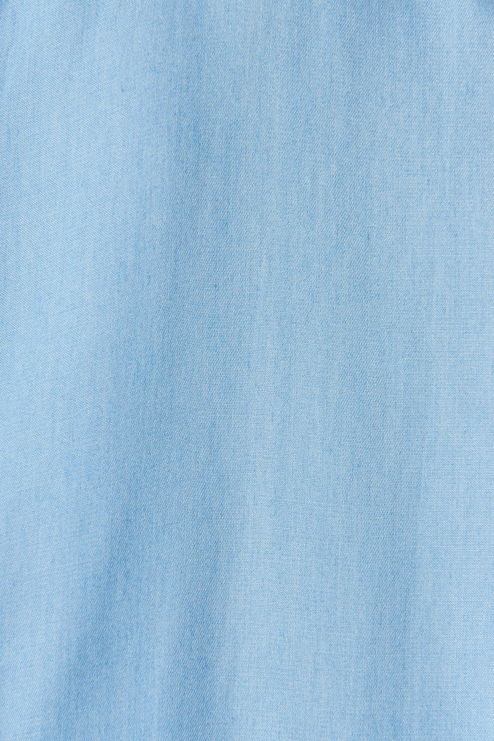 Yvette Smock Top In Light Blue - fabric