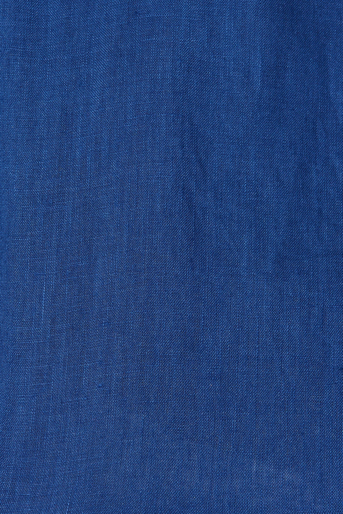 Hagia Top In Navy Linen - fabric