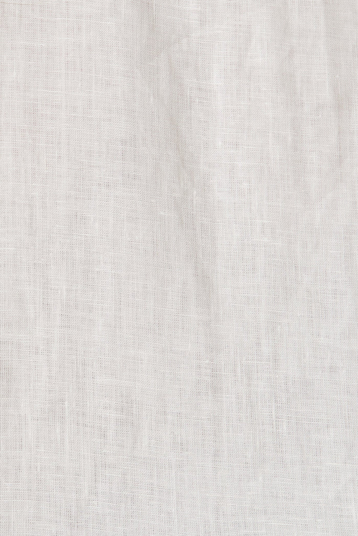 Hagia Top In White Linen - fabric