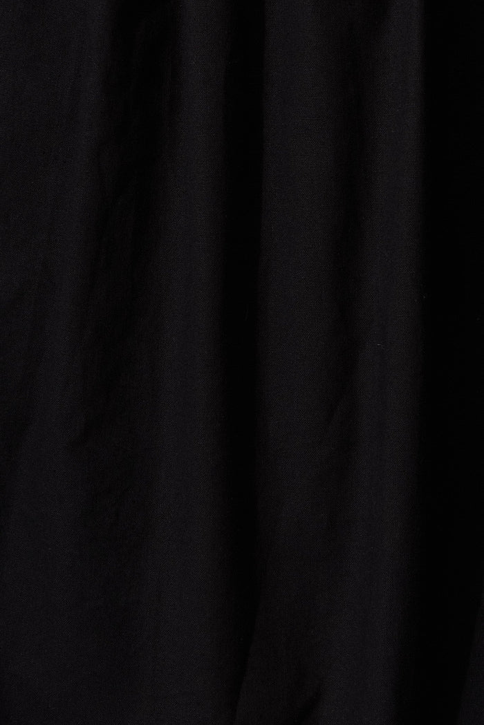 Amalie Midi Dress In Black Cotton - fabric