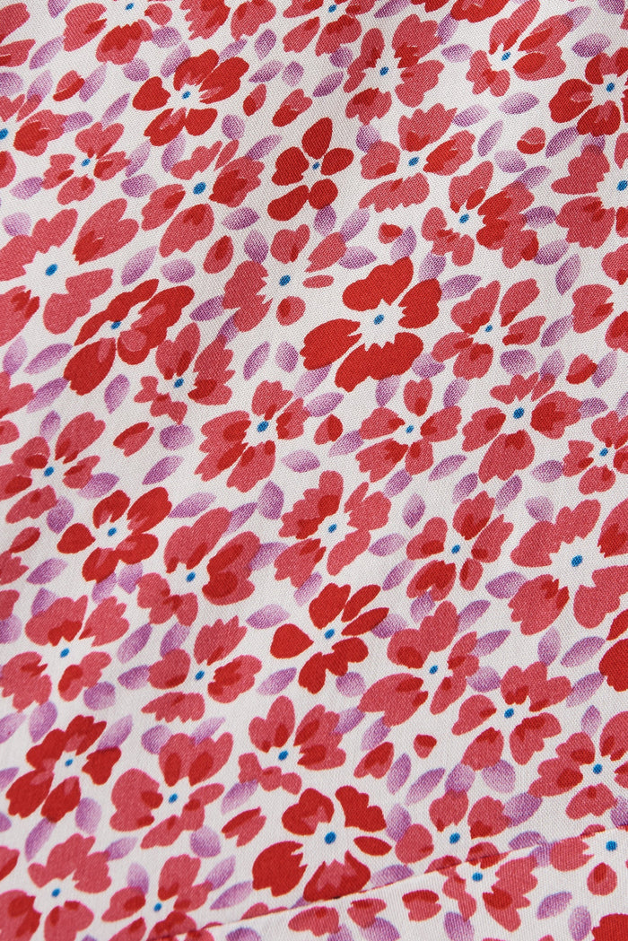 Majola Dress In White With Pink Speckle - fabric