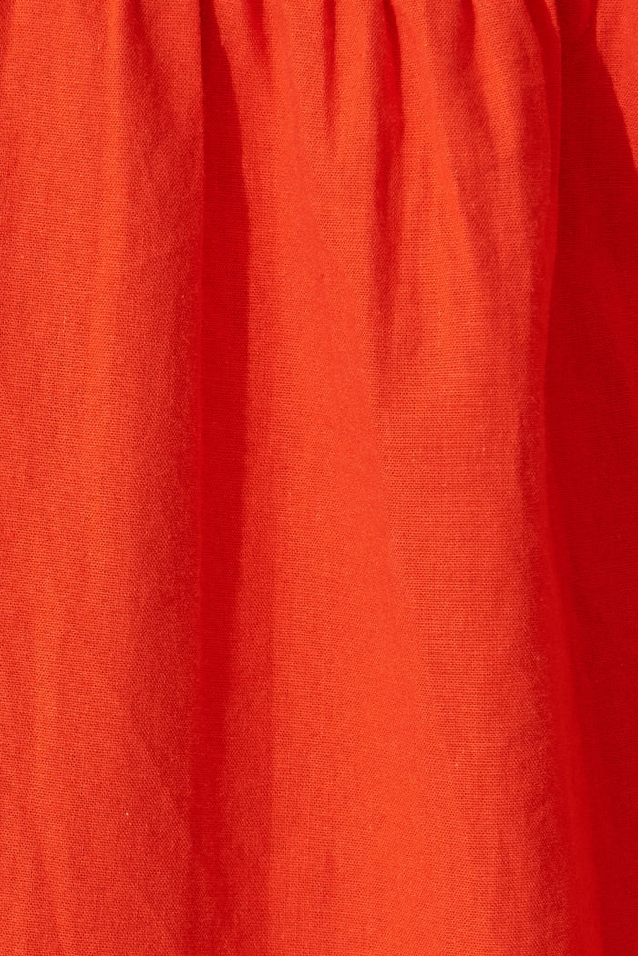 Lauren Midi Shirt Dress In Tangerine - fabric