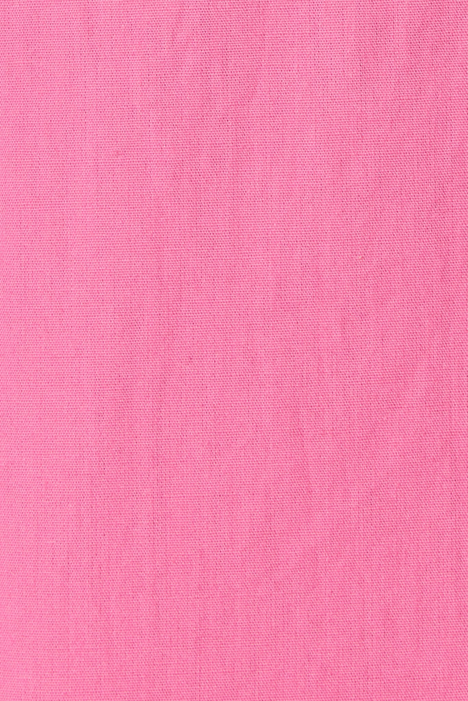 Festine Smock Dress In Pink Cotton - fabric