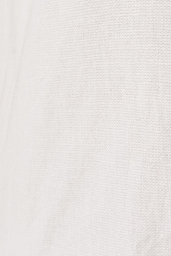 Festine Smock Dress In White Cotton - fabric