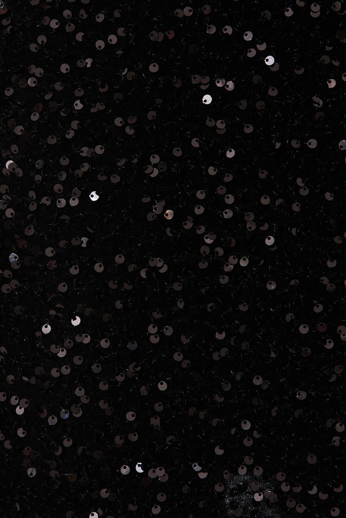 Sophira Sequin Dress In Black - fabric