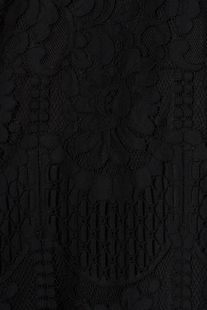 Dainy Shift Dress In Black Lace - fabric