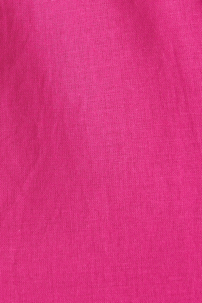 Jazzy Smock Dress In Hot Pink Cotton - fabric