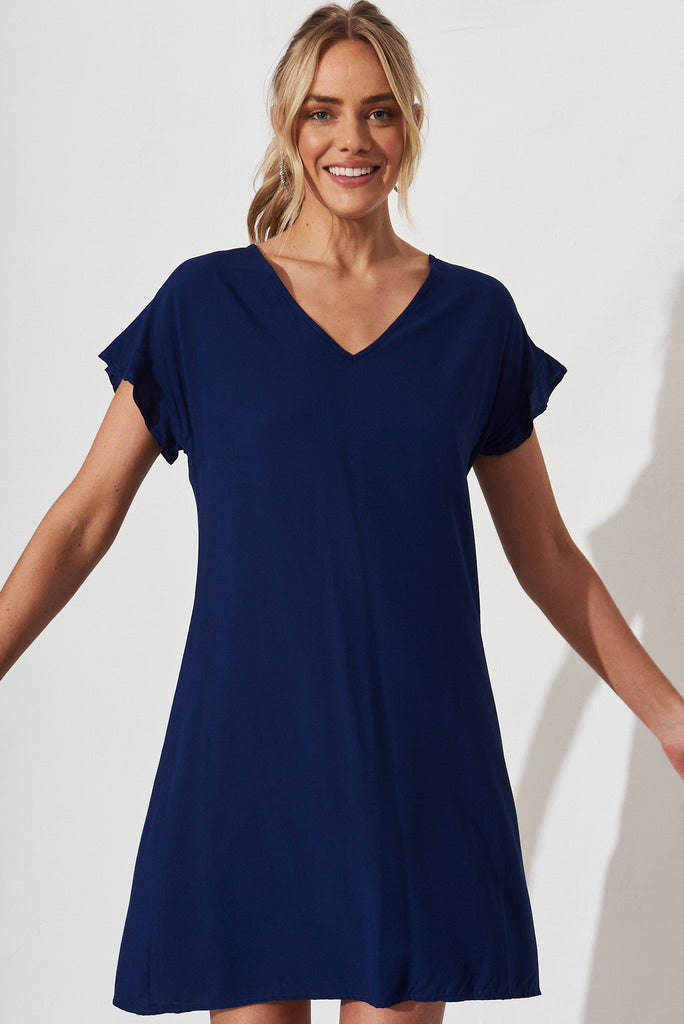 Jacoba Dress In Navy - front