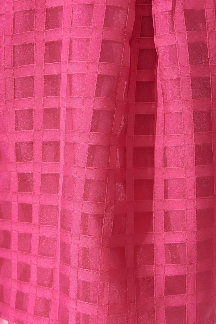 Giulana Shirt In Hot Pink Organza - fabric