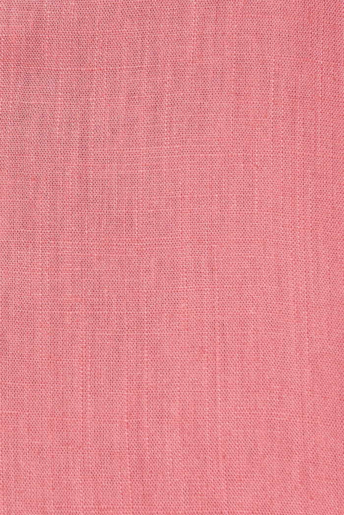 Unplugged Shorts In Dusty Rose Linen Look - fabric