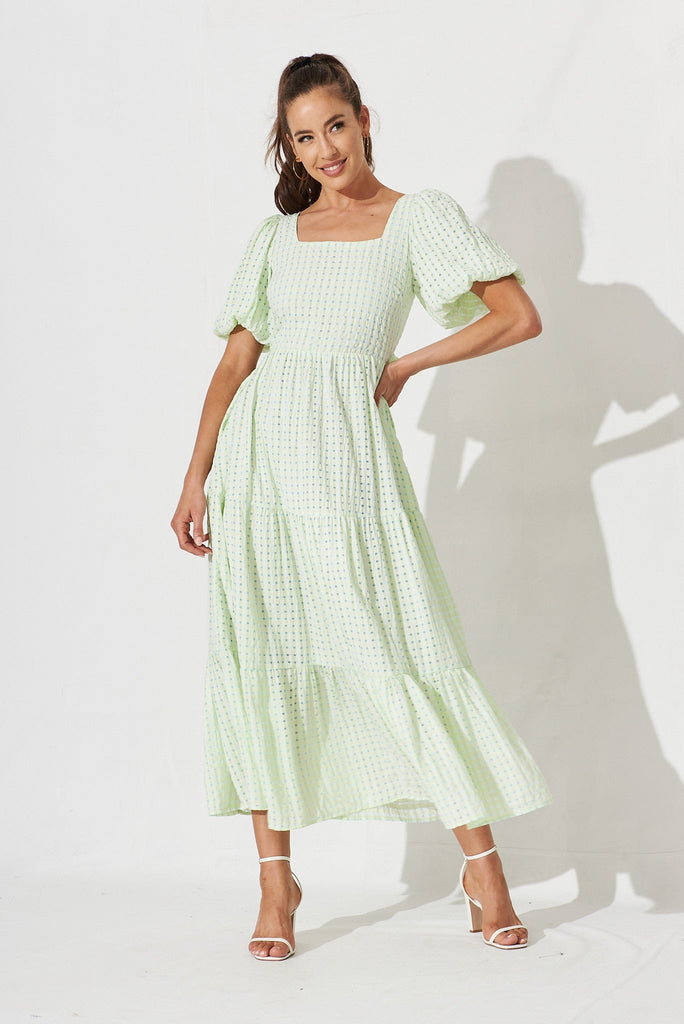 Coperni Maxi Dress In Sage - full length