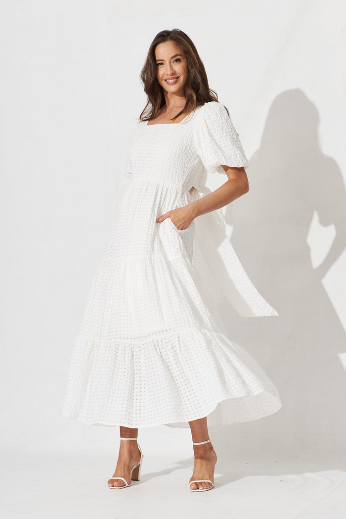 Coperni Maxi Dress In White - full length