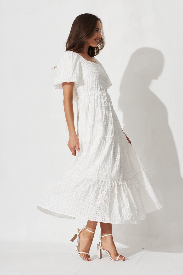 Coperni Maxi Dress In White - side