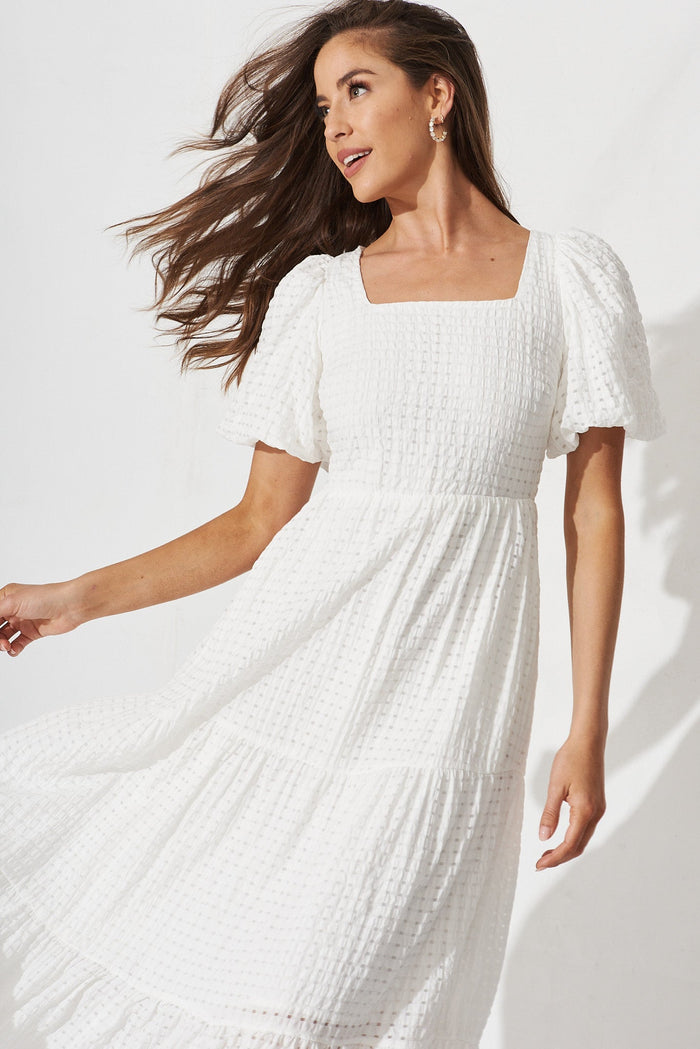 Coperni Maxi Dress In White - front