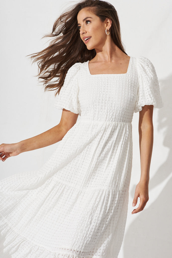Coperni Maxi Dress In White - front