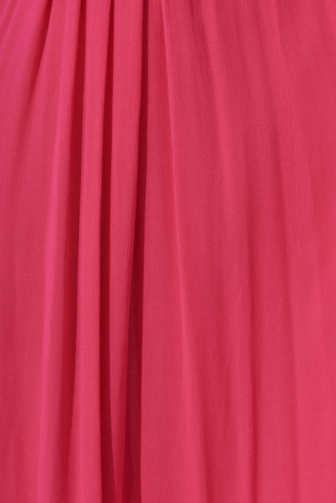 Right Move Maxi Dress In Hot Pink - fabric